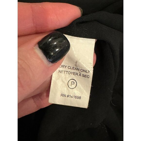 Ramy Brook Shirt Womens Extra Small Black Crepe Crew Neck Slit Sleeves Addy Top - Picture 10 of 11